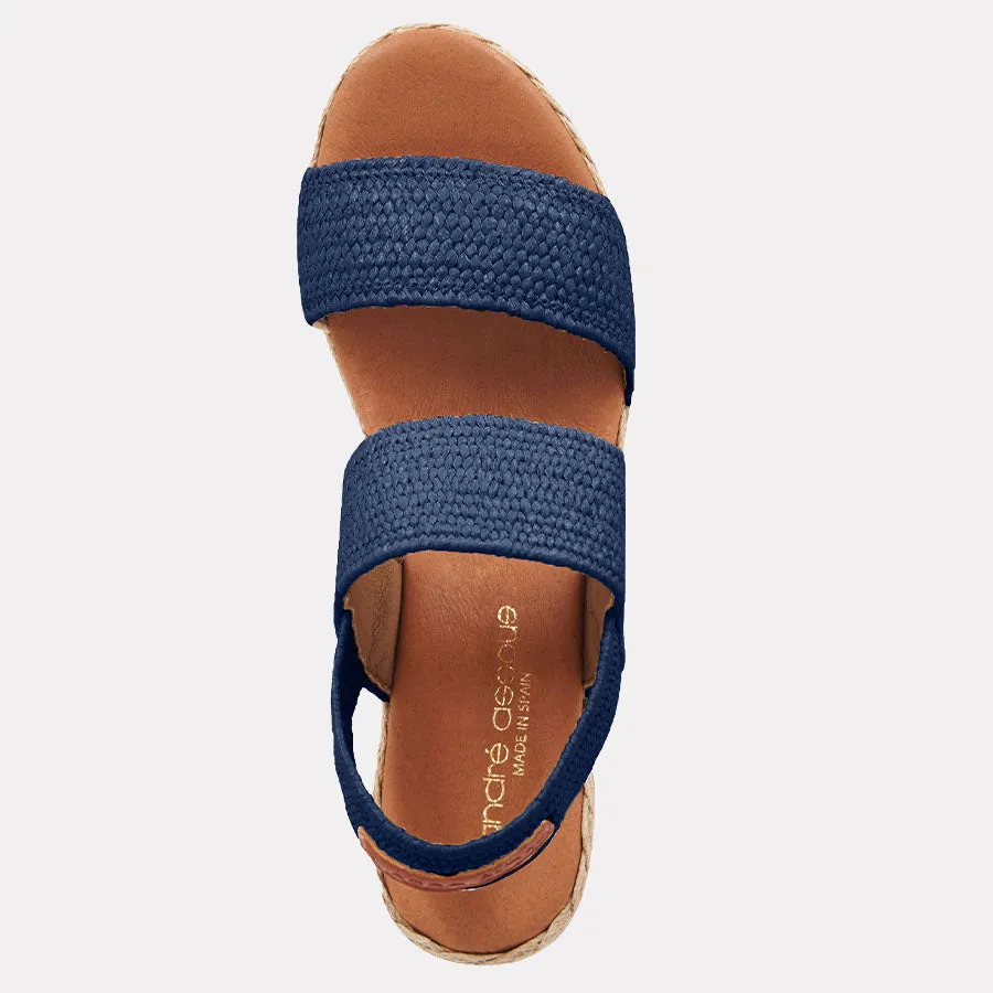 Allison Stretch Raffia Espadrille Wedge