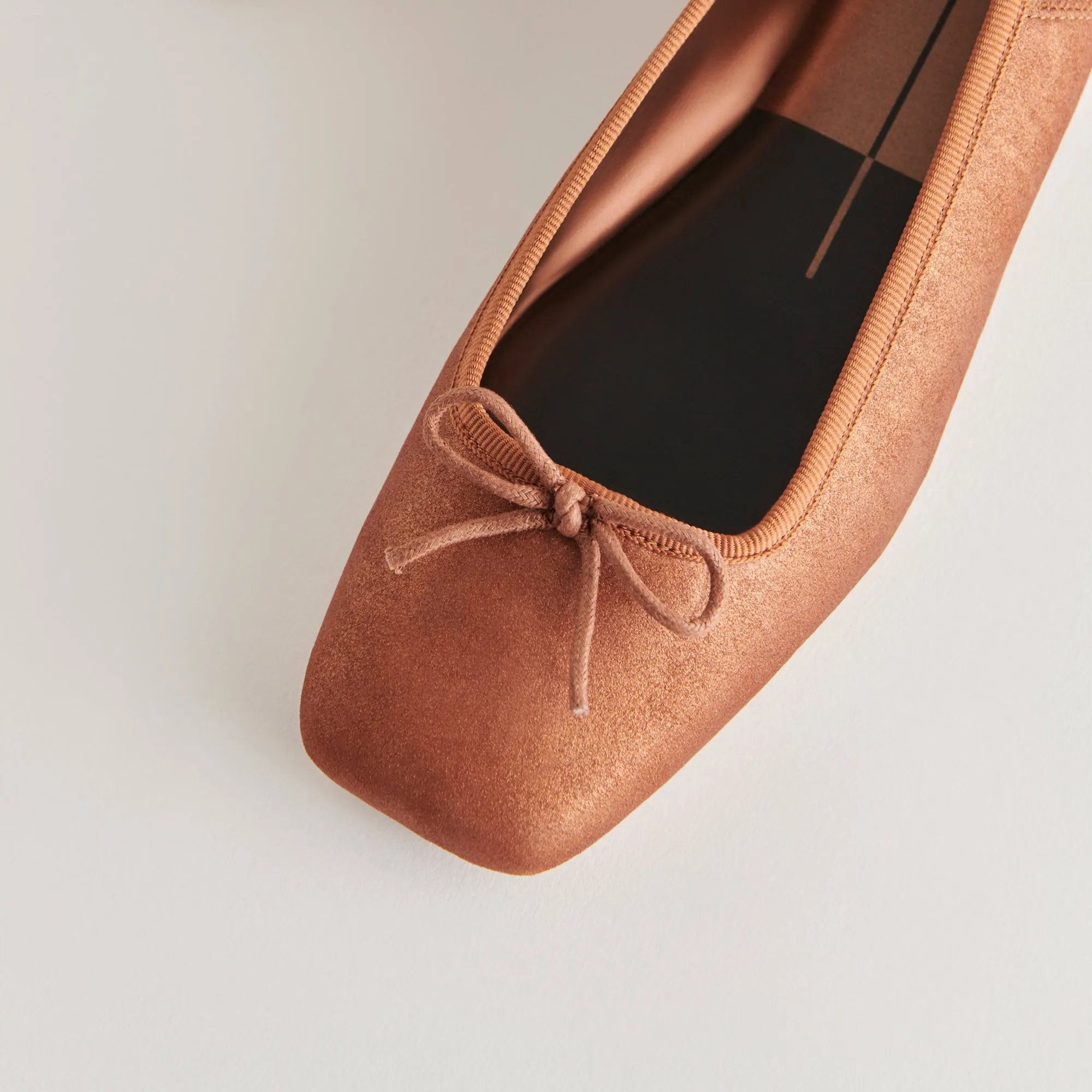 ANISA BALLET FLATS COPPER METALLIC SUEDE