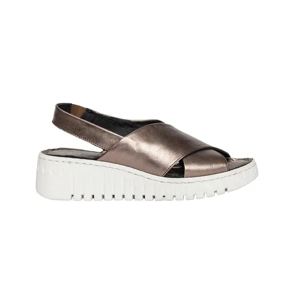 Ateliers Women's Row Sandals- Pewter