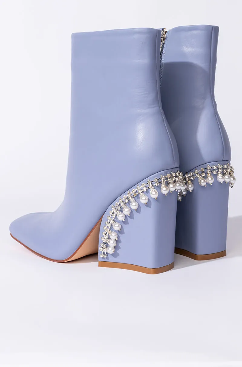 AZALEA WANG ALL YOUR LOVE CHUNKY BOOTIE IN PERIWINKLE