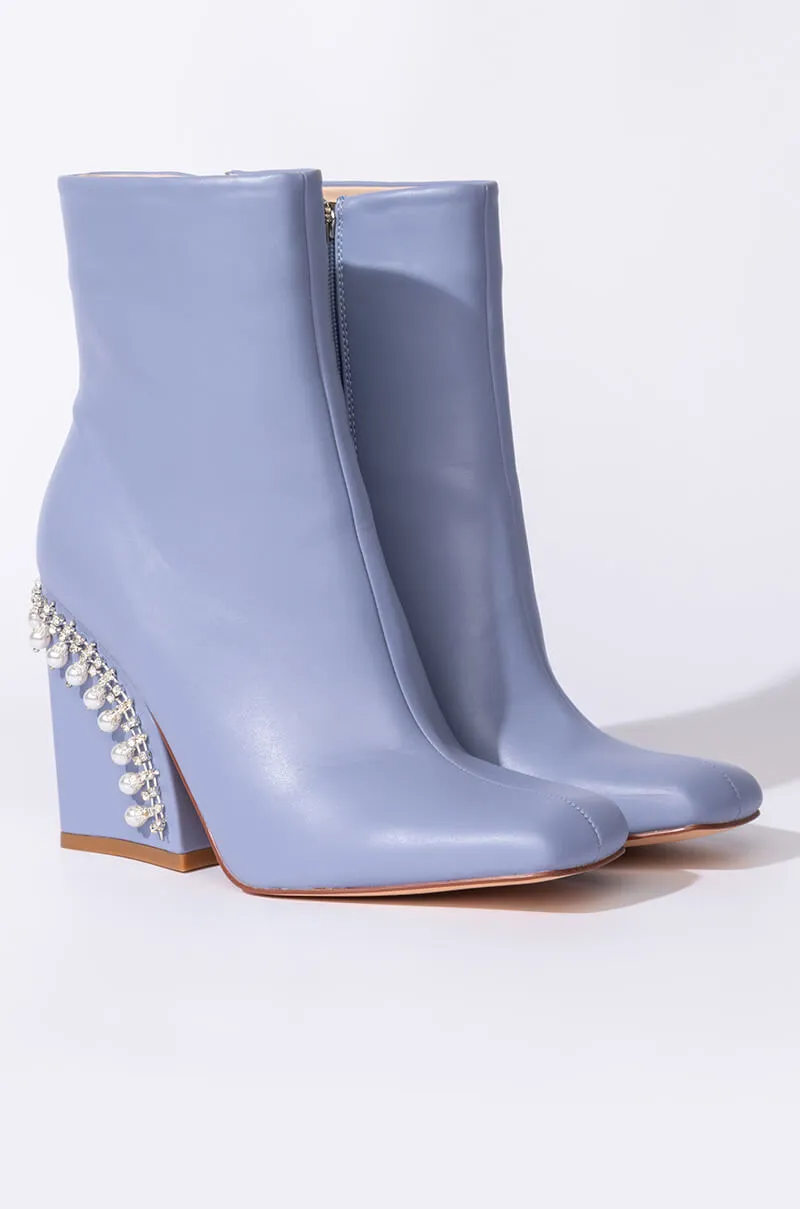 AZALEA WANG ALL YOUR LOVE CHUNKY BOOTIE IN PERIWINKLE