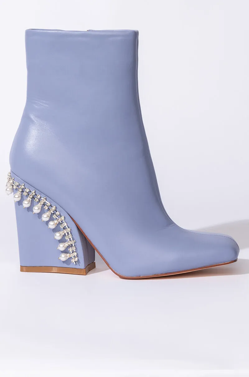 AZALEA WANG ALL YOUR LOVE CHUNKY BOOTIE IN PERIWINKLE