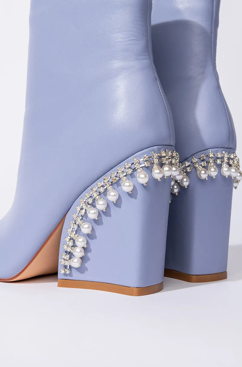 AZALEA WANG ALL YOUR LOVE CHUNKY BOOTIE IN PERIWINKLE