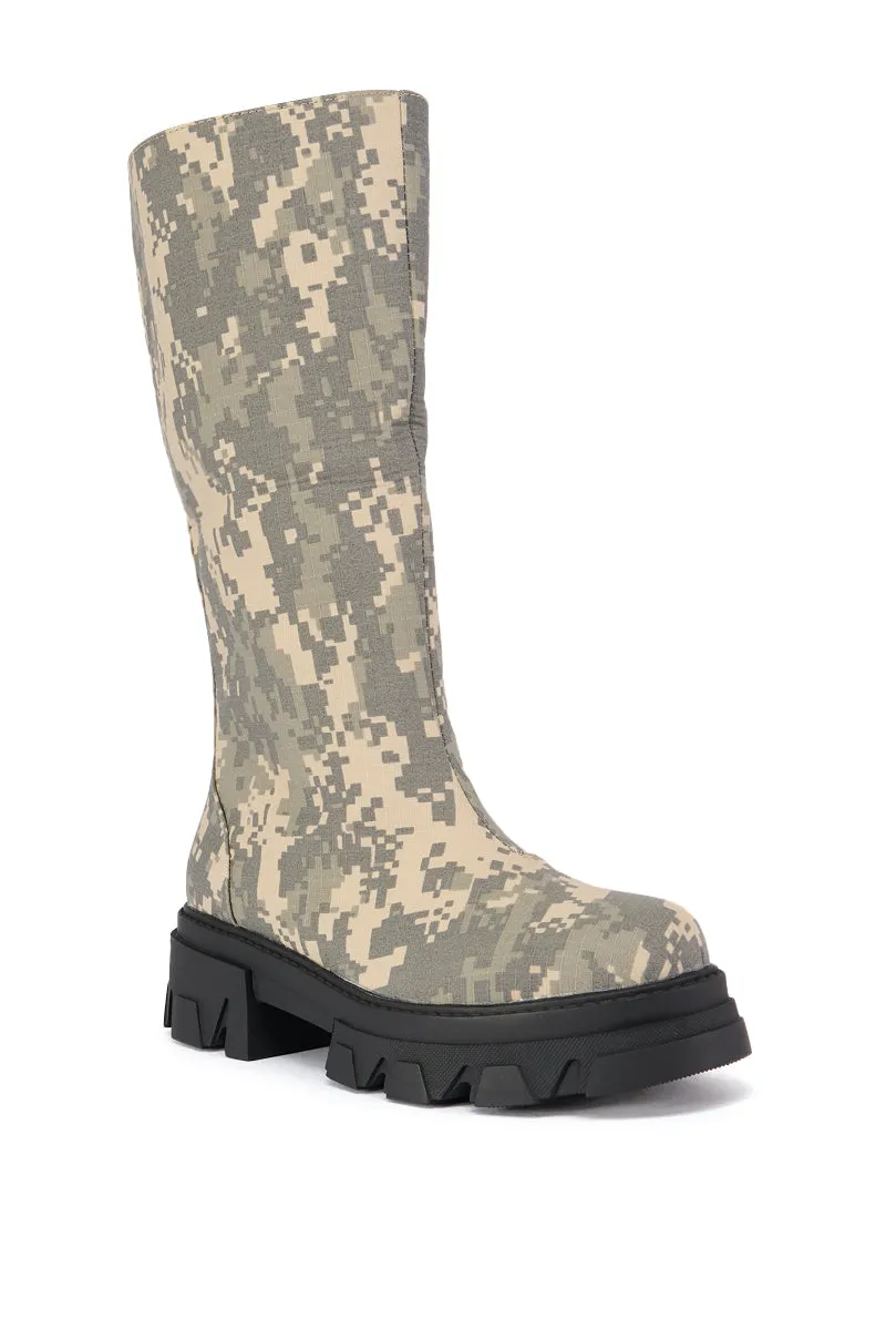 AZALEA WANG ARCADIO CAMO BOOT