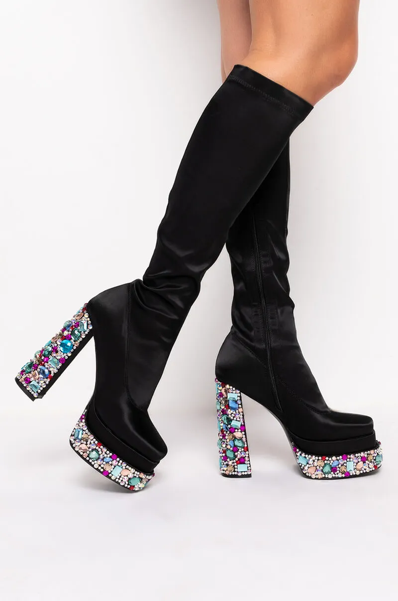 AZALEA WANG GET DOWN WITH YOU CHUNKY BOOTIE IN BLACK