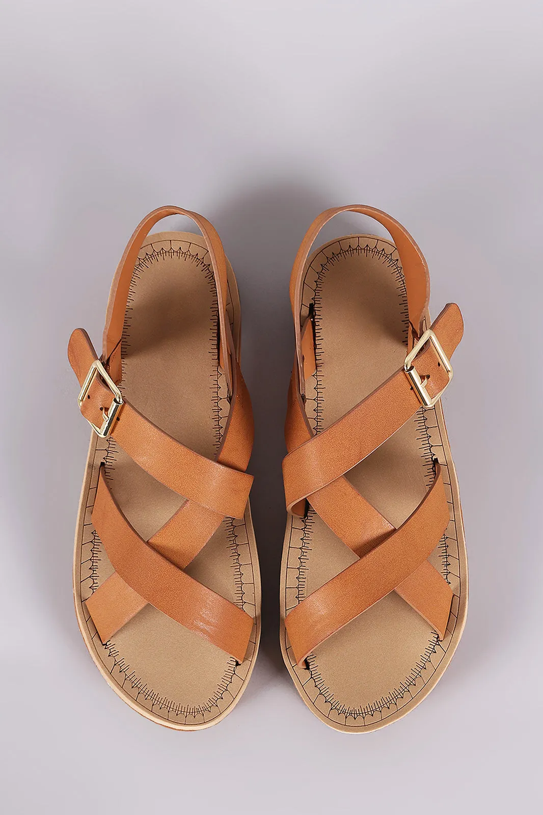 Bamboo Asymmetrical Strappy Sandal