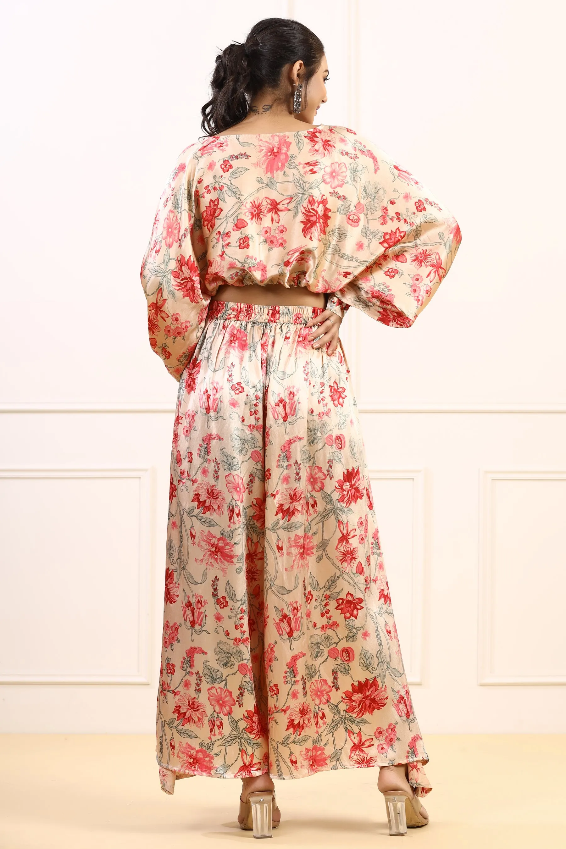 Belle Fleur Ensemble Satin Co ord Set