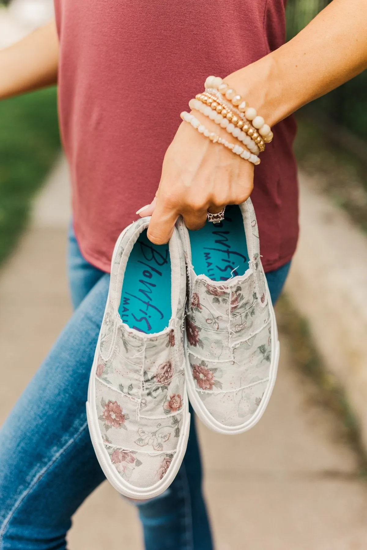 Blowfish Maddox Sneakers- Light Gray Garden Camo