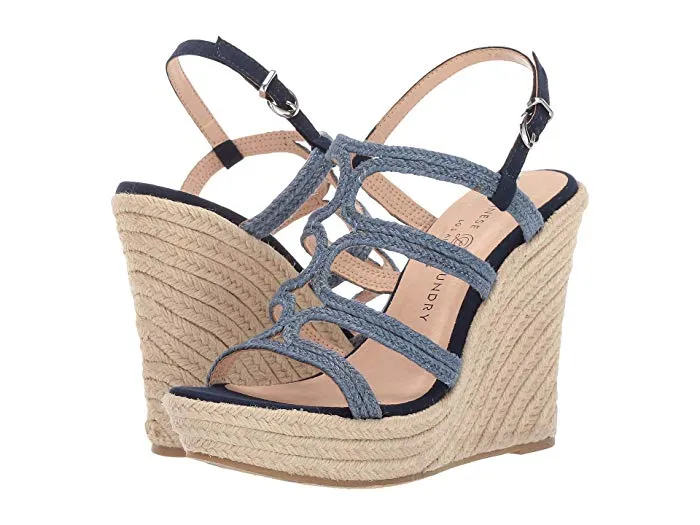 Chinese Laundry Women's Milla Espadrille Wedge Sandal, DENIM BLUE