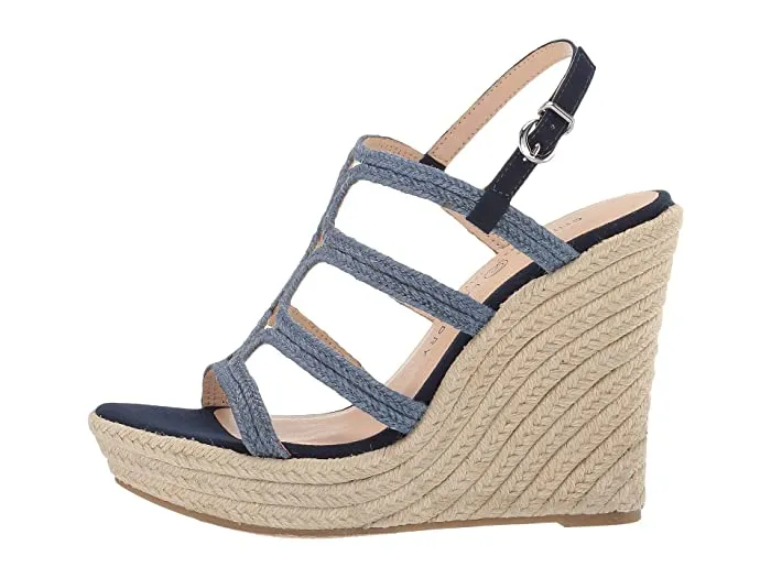 Chinese Laundry Women's Milla Espadrille Wedge Sandal, DENIM BLUE