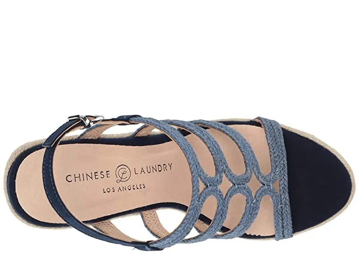 Chinese Laundry Women's Milla Espadrille Wedge Sandal, DENIM BLUE