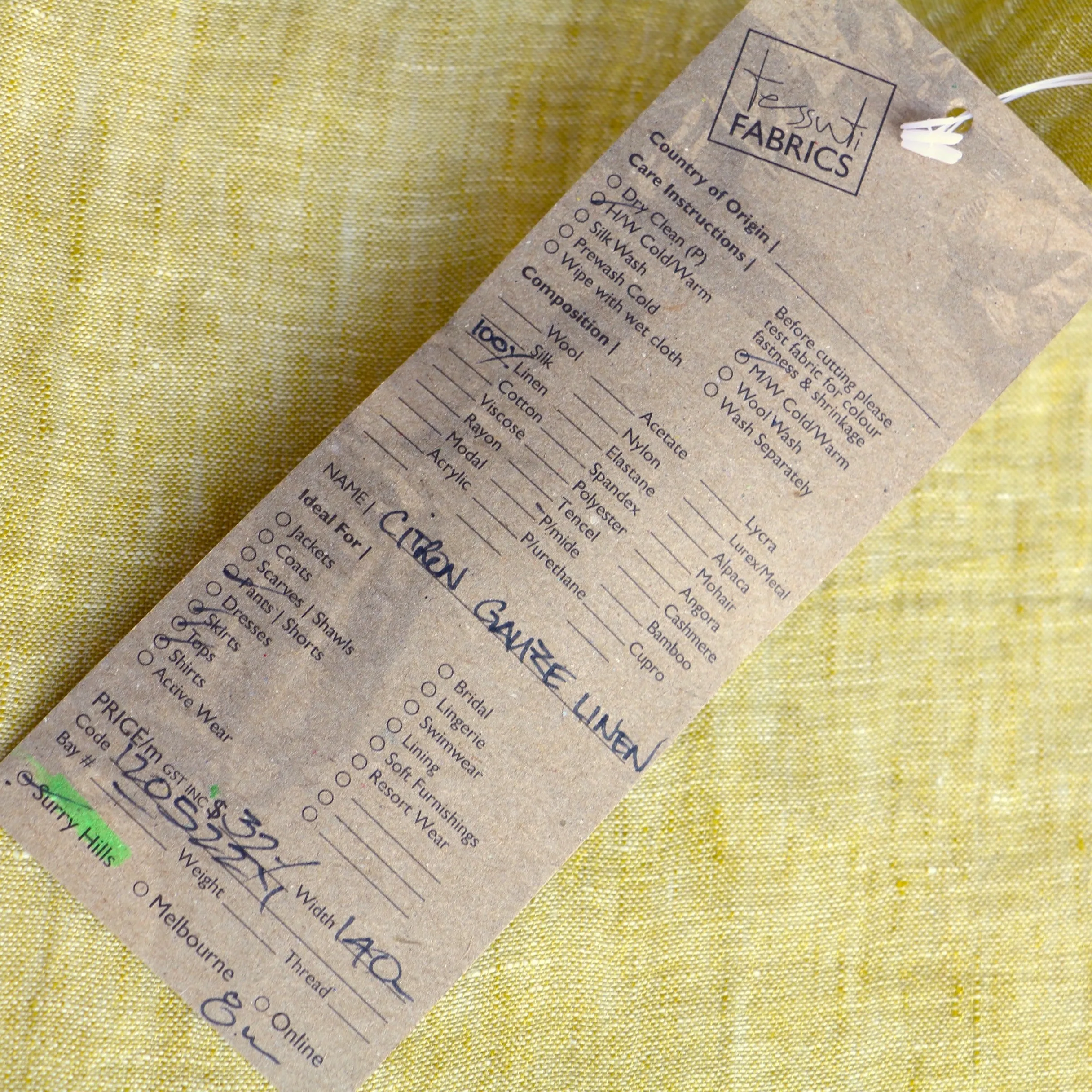 Citron Gauze Linen