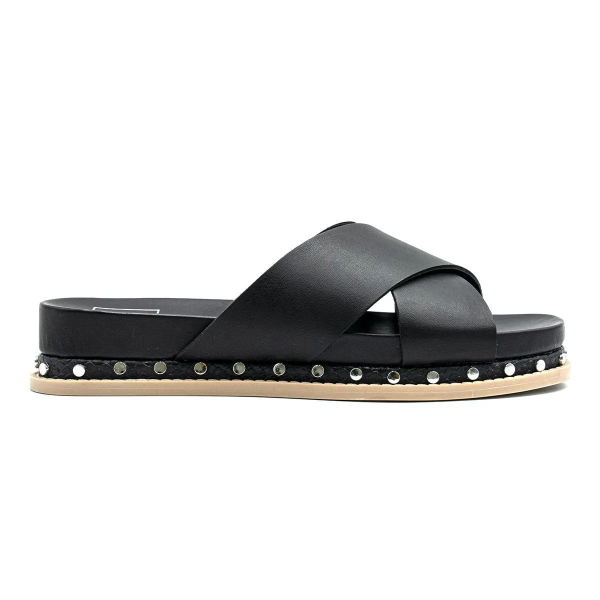 Dolce Vita Gracy Platform Sandals Leather Black Colour For Women