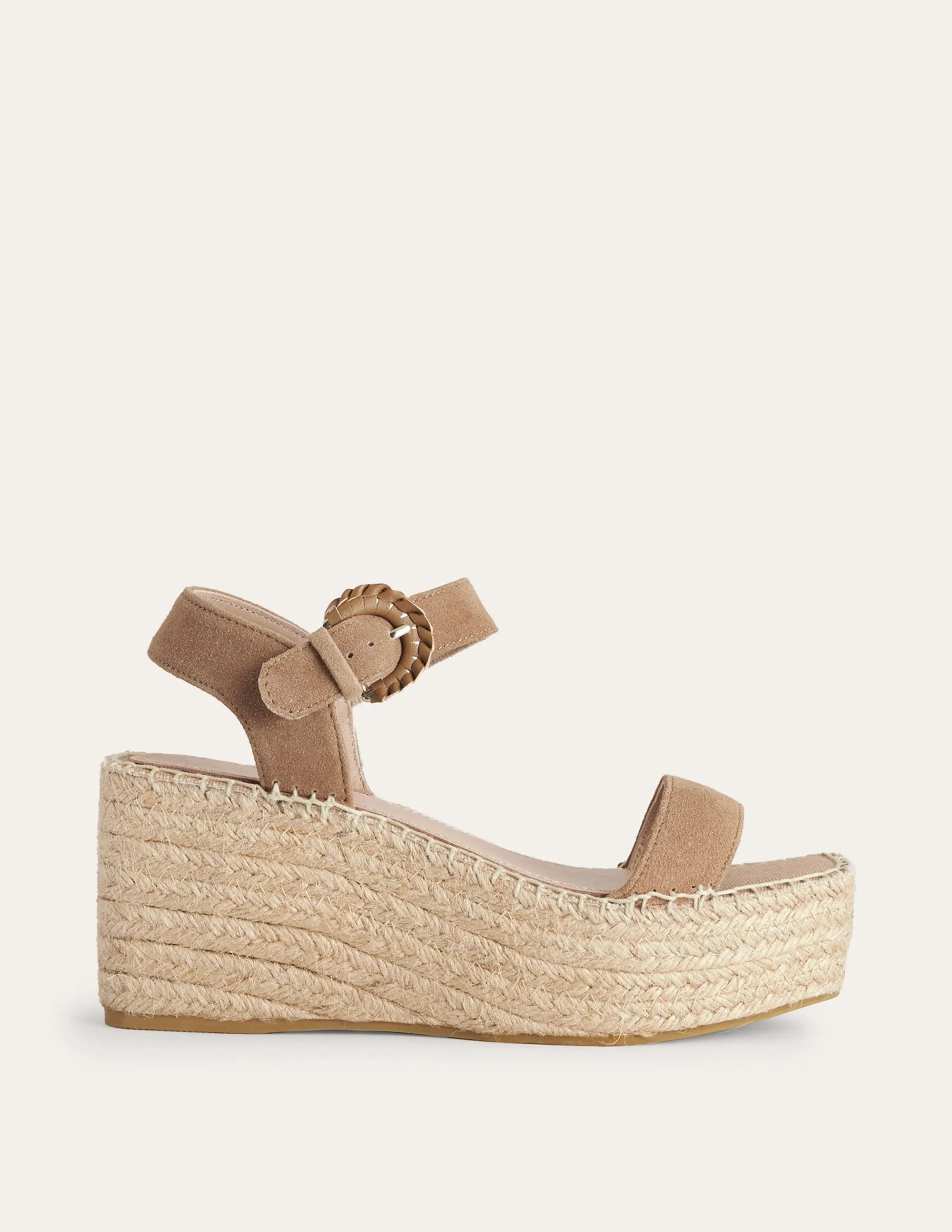 Espadrille Wedges-Acorn Suede