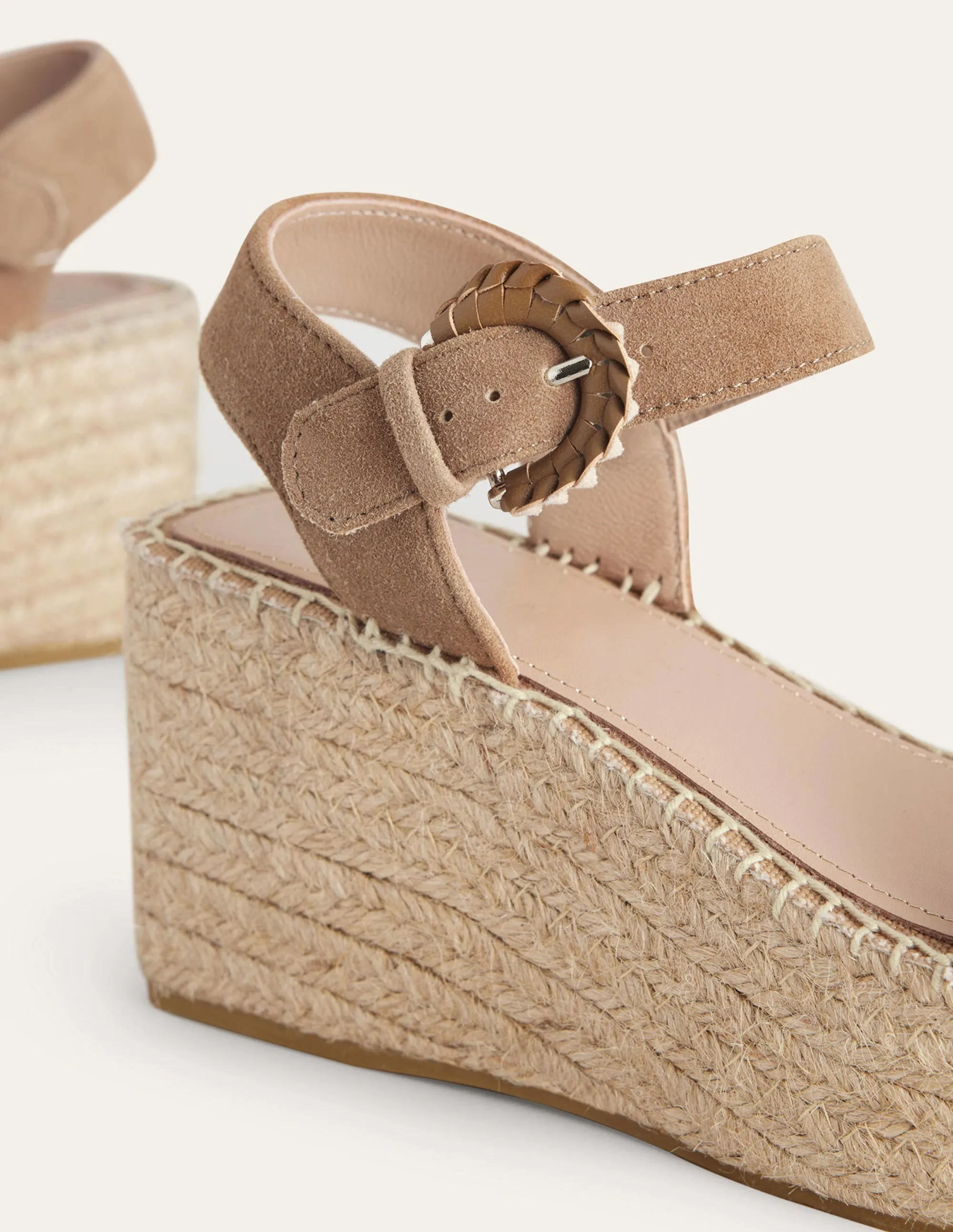 Espadrille Wedges-Acorn Suede