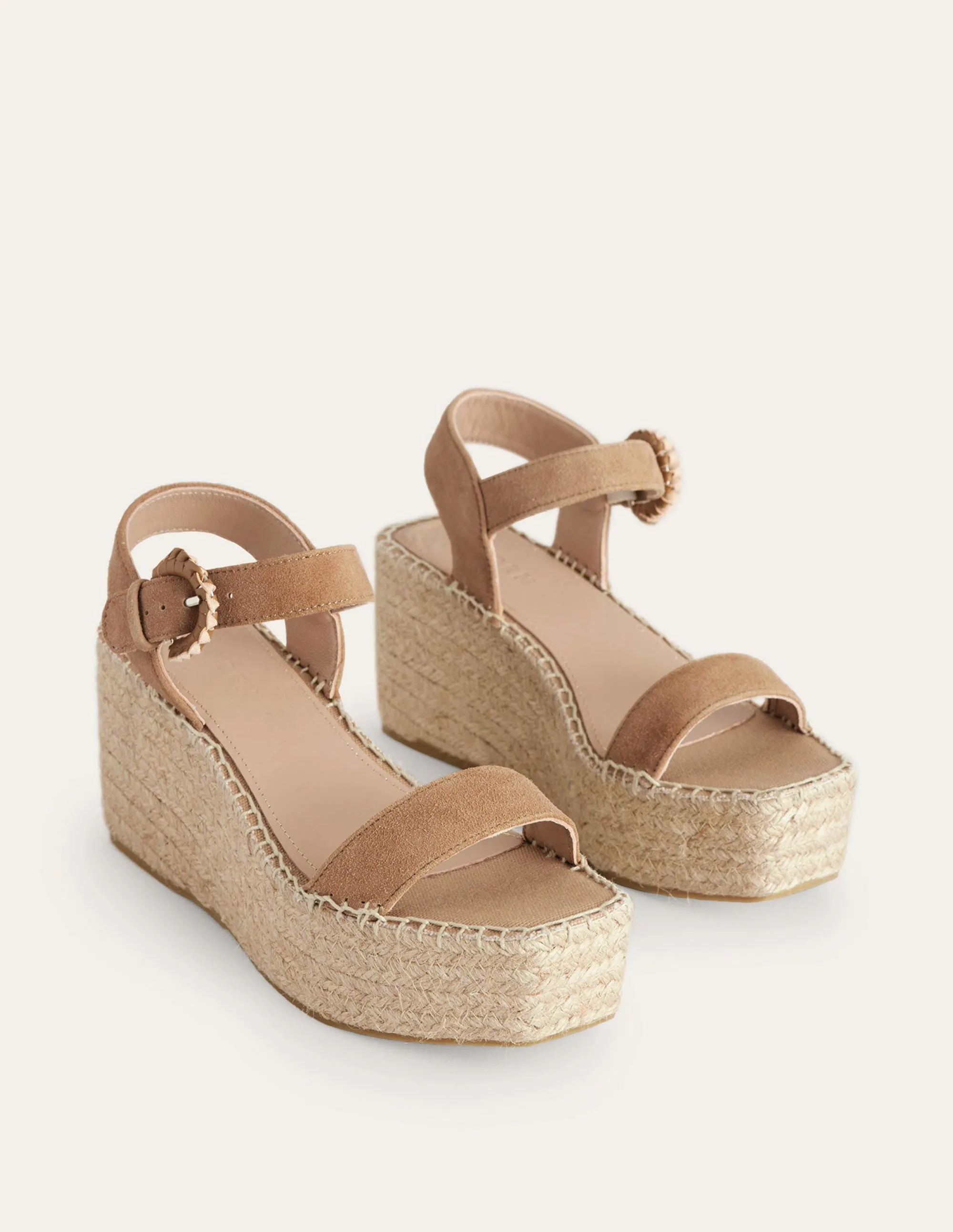 Espadrille Wedges-Acorn Suede