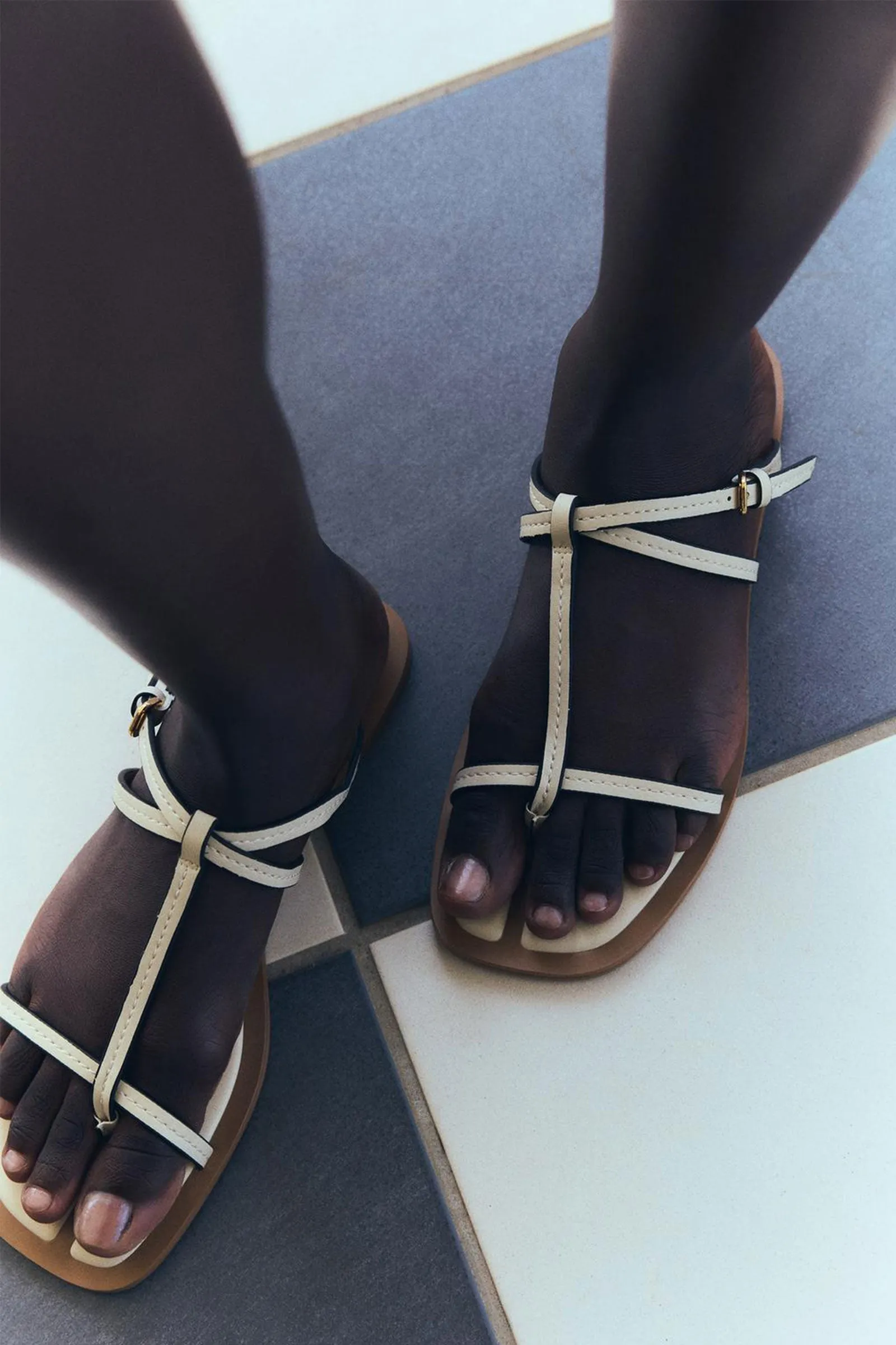 Flat Strappy Slider Sandals