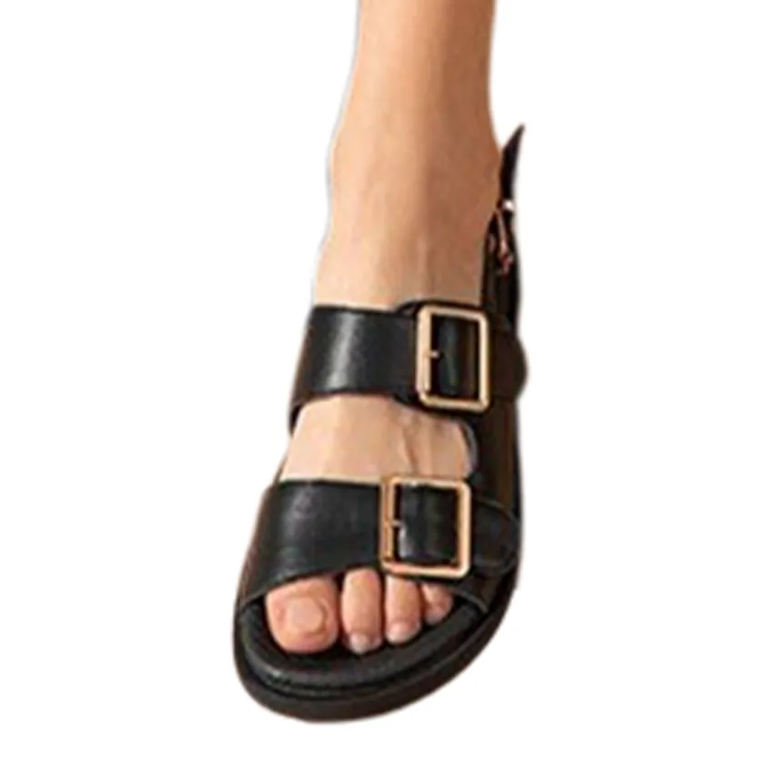 Funki Buys | Shoes | Women's Summer Leather Slide Sandals