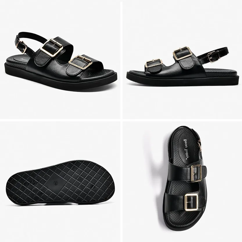 Funki Buys | Shoes | Women's Summer Leather Slide Sandals