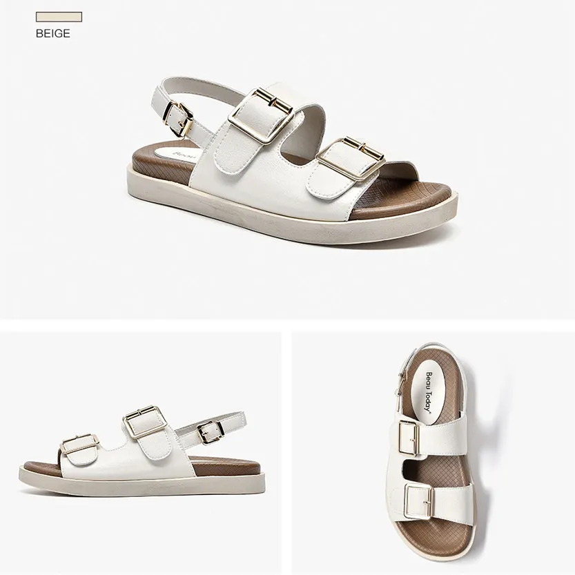 Funki Buys | Shoes | Women's Summer Leather Slide Sandals