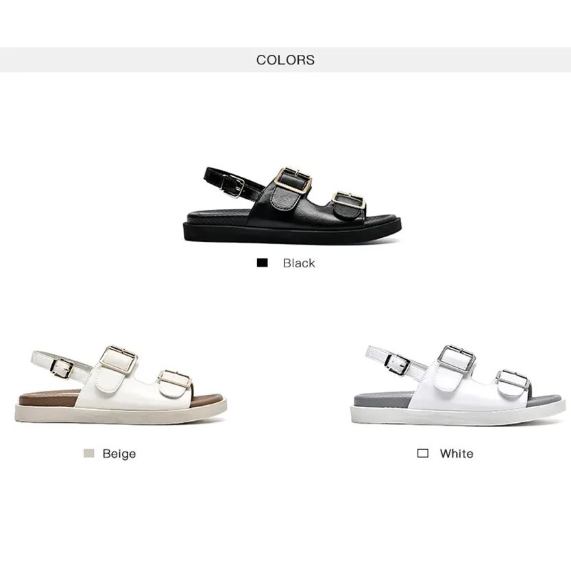 Funki Buys | Shoes | Women's Summer Leather Slide Sandals