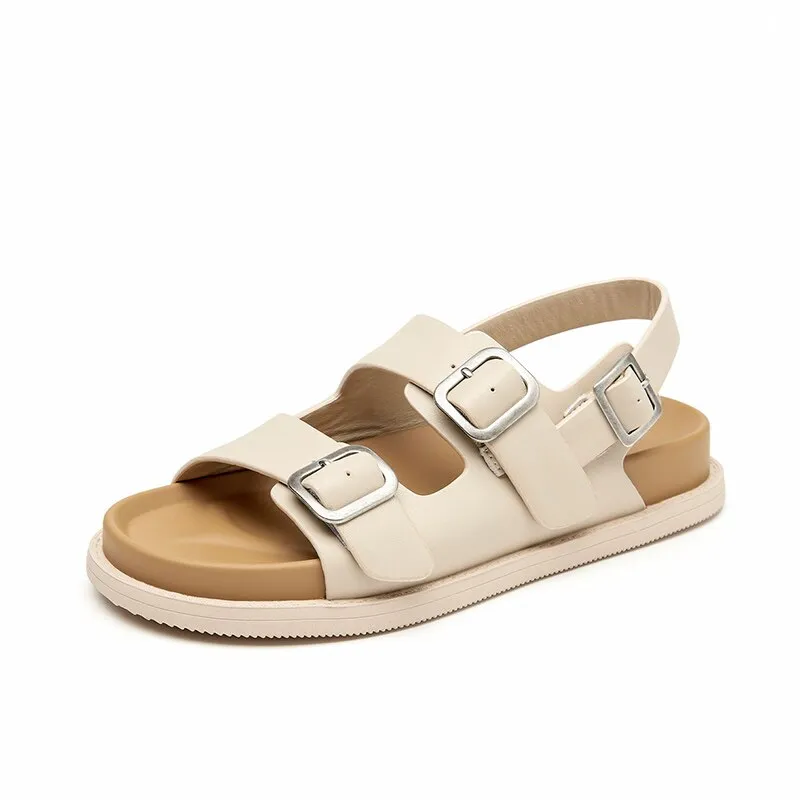 Funki Buys | Shoes | Women's Summer Leather Slide Sandals