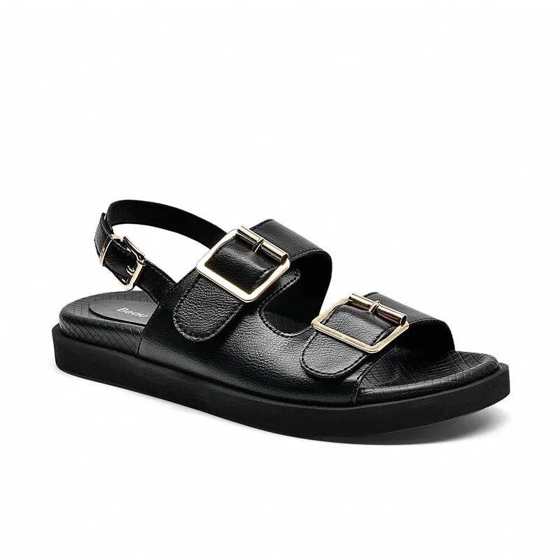 Funki Buys | Shoes | Women's Summer Leather Slide Sandals