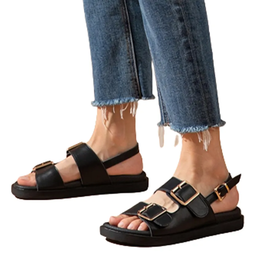 Funki Buys | Shoes | Women's Summer Leather Slide Sandals