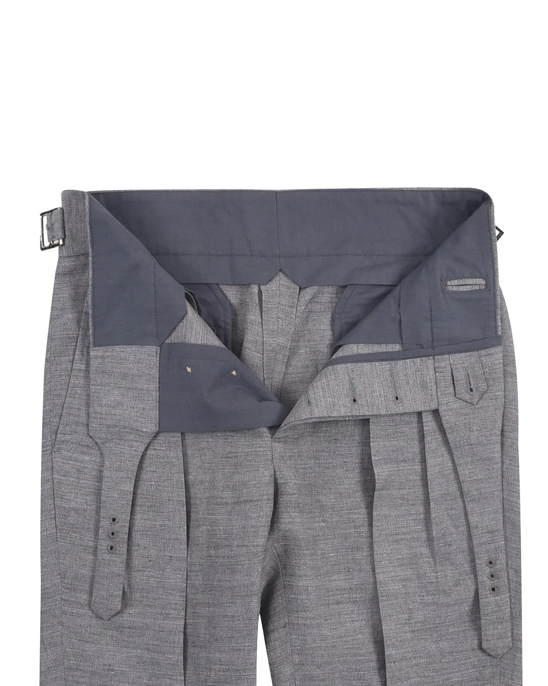 Gurkha Pant in Solbiati Light Grey Linen