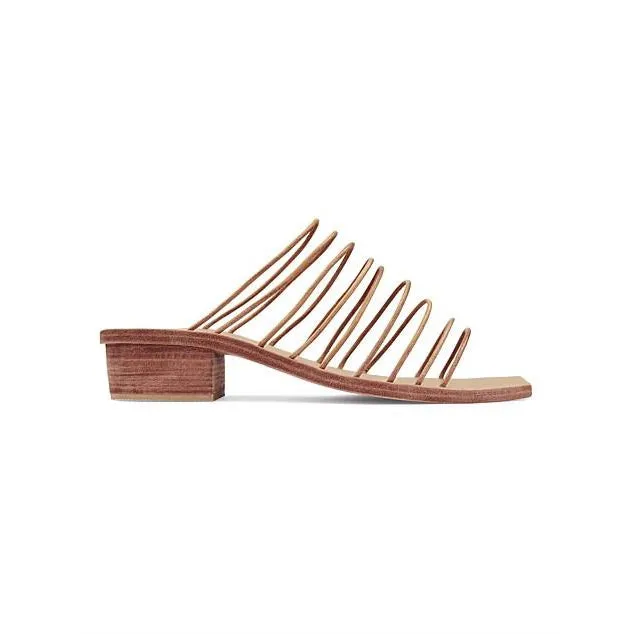 Ines Strappy Square-Toe Sandals