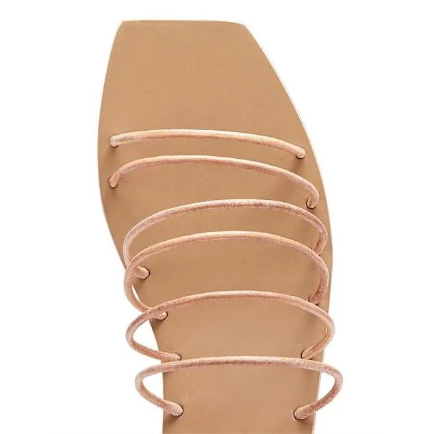 Ines Strappy Square-Toe Sandals