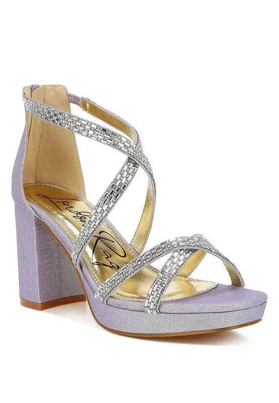 Infatuated Rhinestones Embellished Strappy Sandals