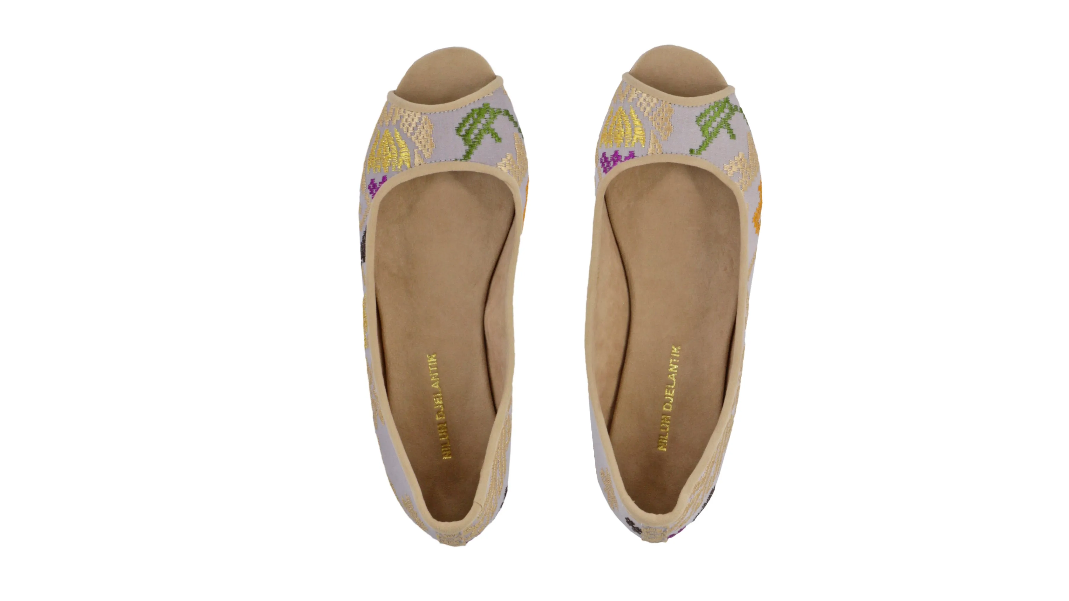 Kate Peeptoe 20mm Ballet - Cloudy Songket