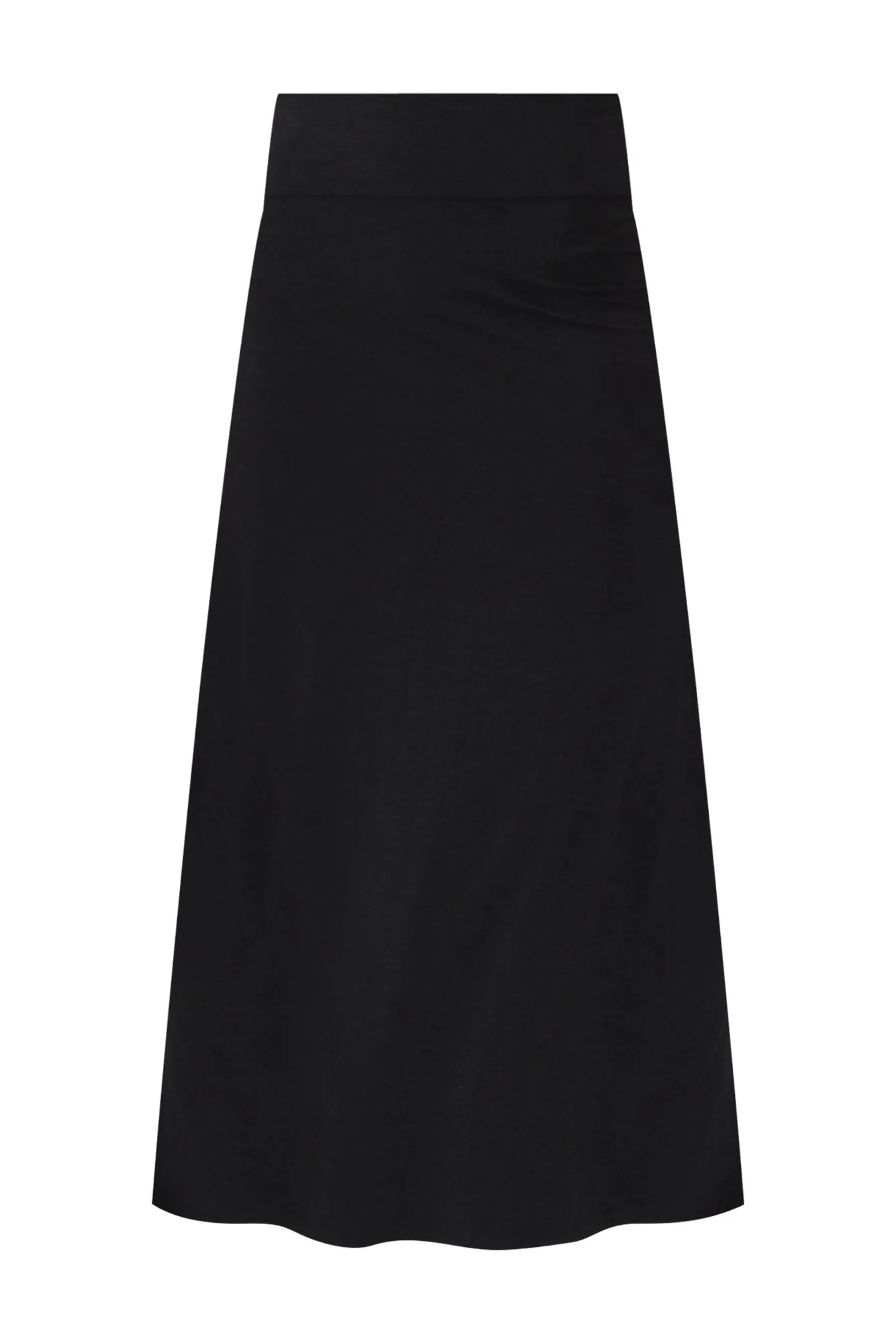 Lana Black Bamboo Cotton Maxi Skirt