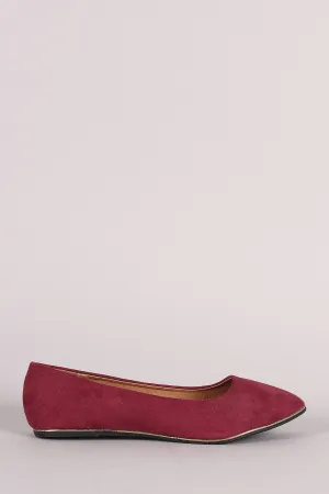 Liliana Suede Almond Toe Ballet Flat