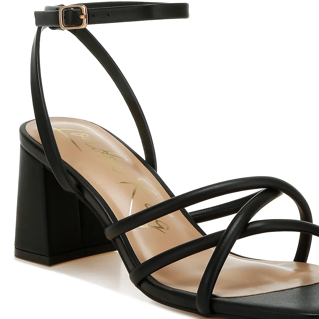 Low Block Heel Strappy Sandals