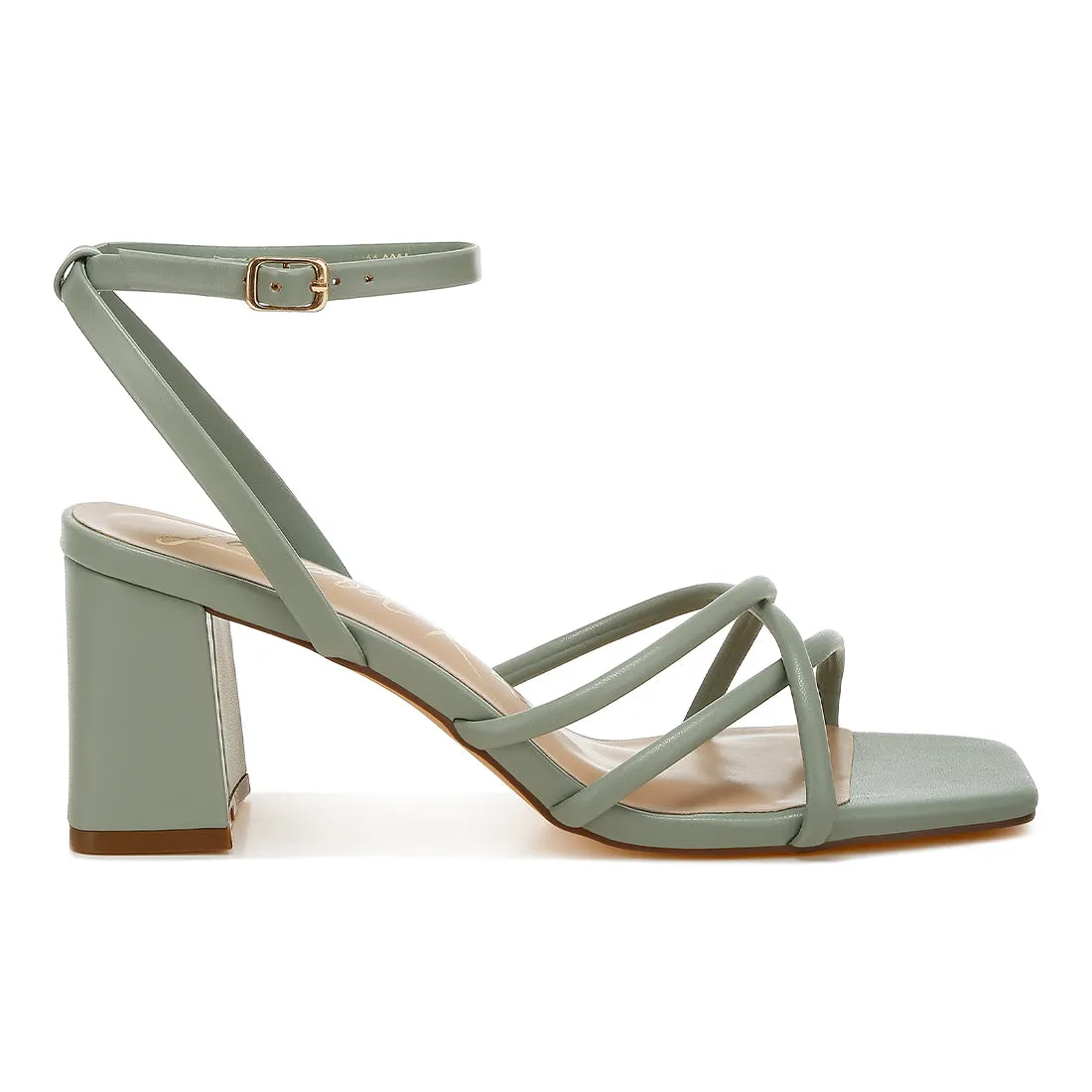 Low Block Heel Strappy Sandals