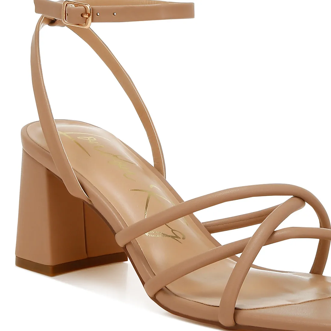 Low Block Heel Strappy Sandals