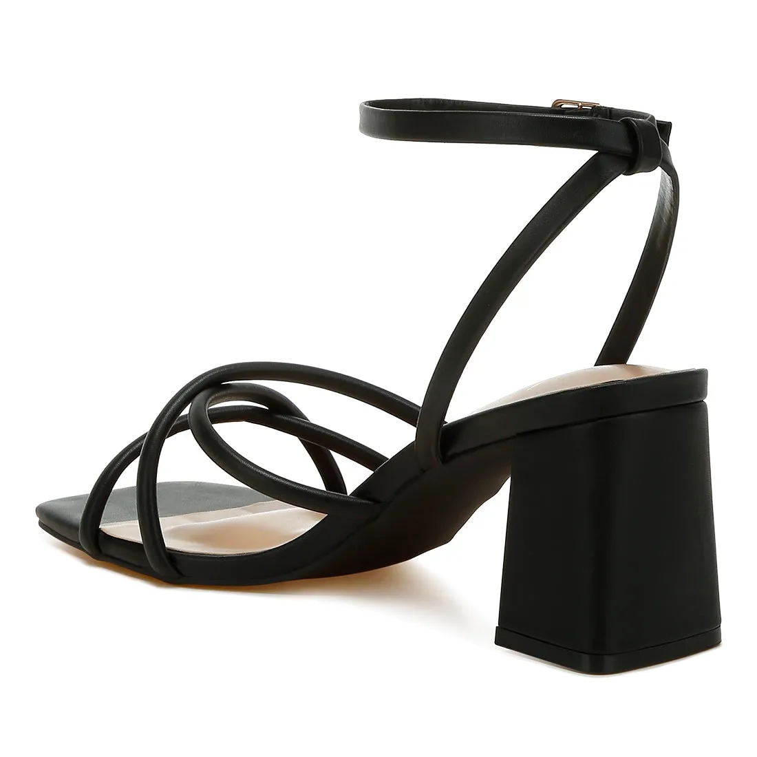 Low Block Heel Strappy Sandals