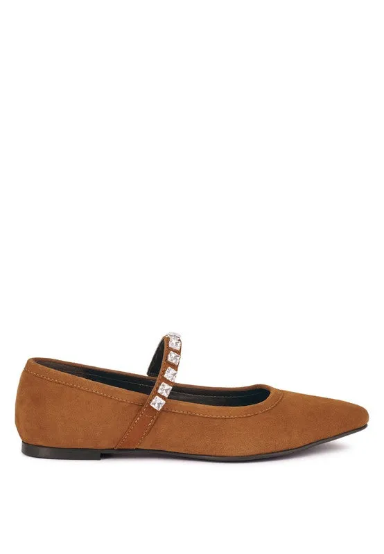 MaryJane  -  Fine Suede Ballet Flats For Women