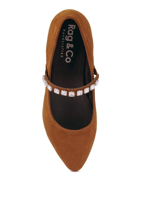 MaryJane  -  Fine Suede Ballet Flats For Women