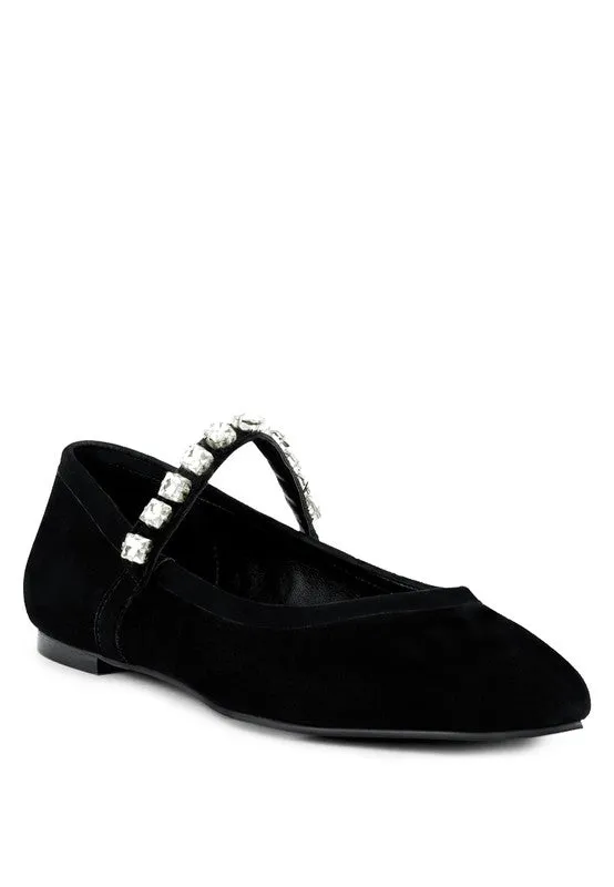 MaryJane  -  Fine Suede Ballet Flats For Women