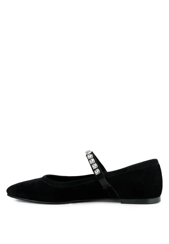 MaryJane  -  Fine Suede Ballet Flats For Women