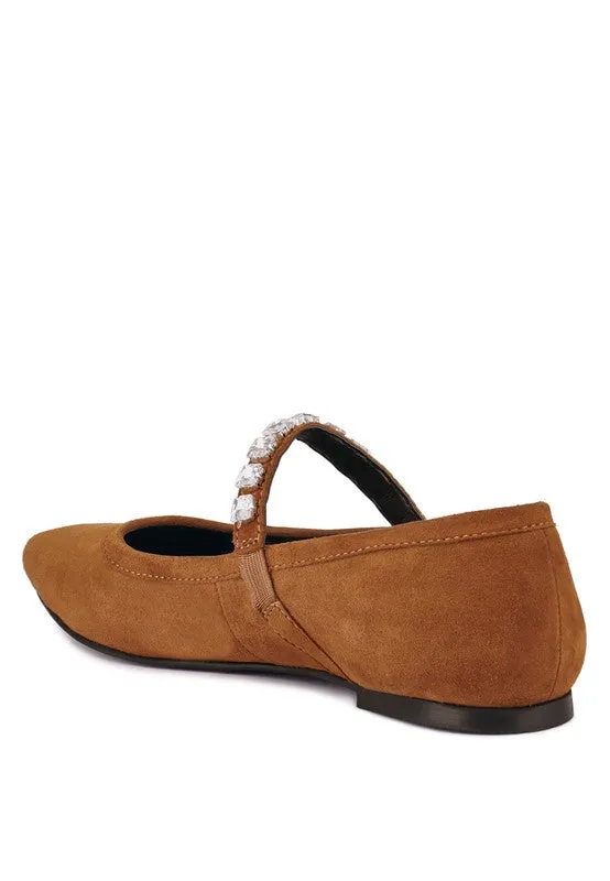 MaryJane  -  Fine Suede Ballet Flats For Women