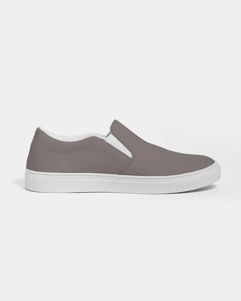 Medium Dark Brown Slip-On Canvas Sneakers | Women's | Medium Dark Pale Brown | C60M60Y60K0