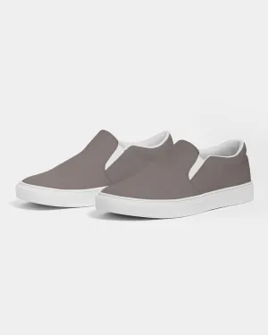 Medium Dark Brown Slip-On Canvas Sneakers | Women's | Medium Dark Pale Brown | C60M60Y60K0