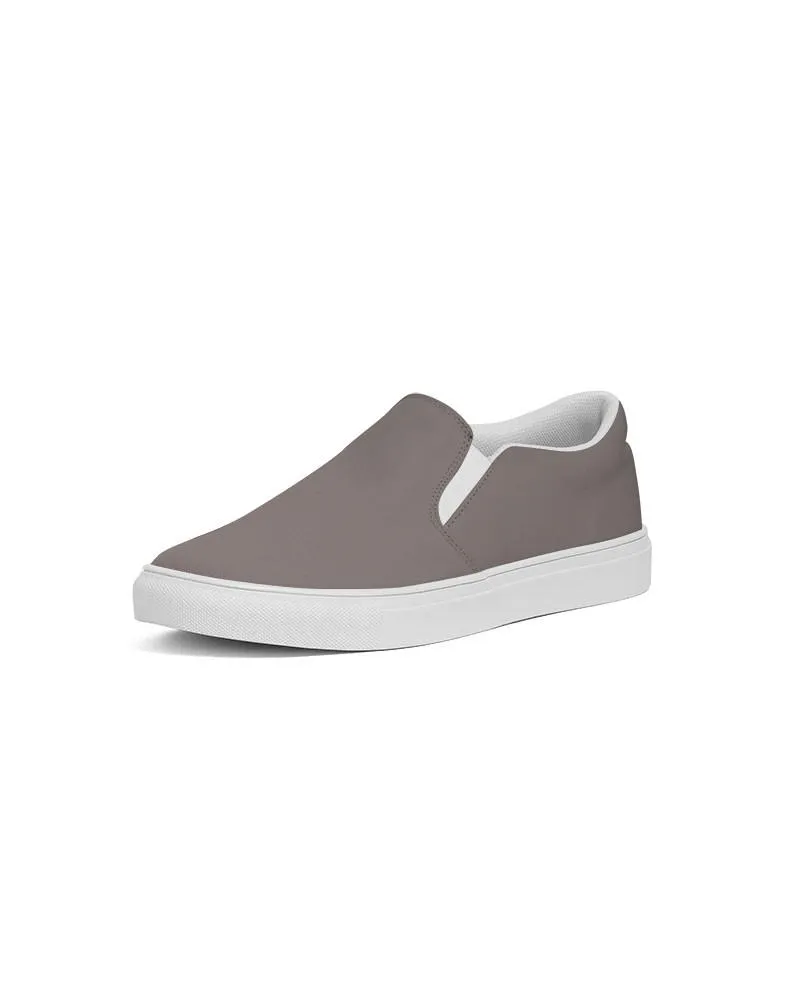 Medium Dark Brown Slip-On Canvas Sneakers | Women's | Medium Dark Pale Brown | C60M60Y60K0