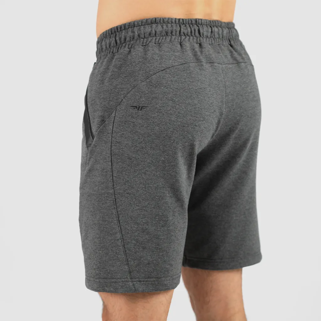 MEN-ESSENTIAL-SHORT-TERRY (MARL-DARK GREY)