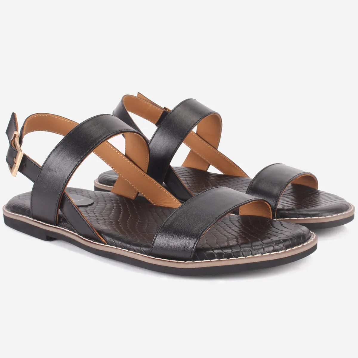 Mens "GREEZ" Leather Buckle Summer Sandals