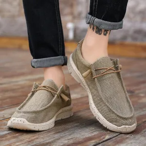 Men's summer lightweight canvas loafers Daily slip on loafers